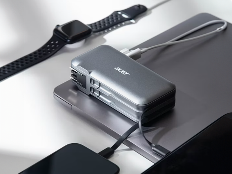 GJ1-009 ACER 10000mAh 20W 自帶雙線AC行動電源 POT-465