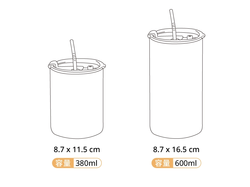 GA5-003-304不鏽鋼寬口雙飲式隨行杯-380ml / 600ml 尺寸