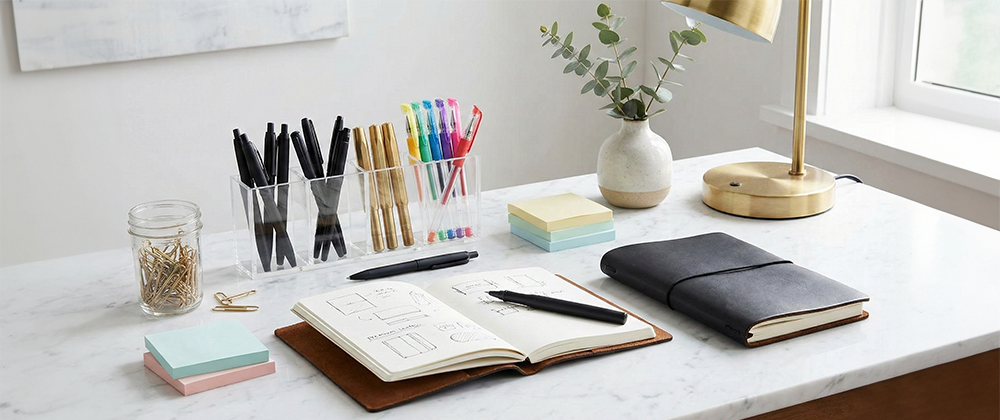 贈品類型一：文具類（筆、筆記本、便條紙）