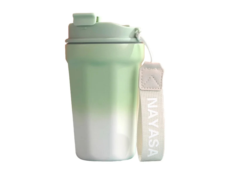 馬卡色漸層陶瓷內膽不鏽鋼隨行杯- 420ml