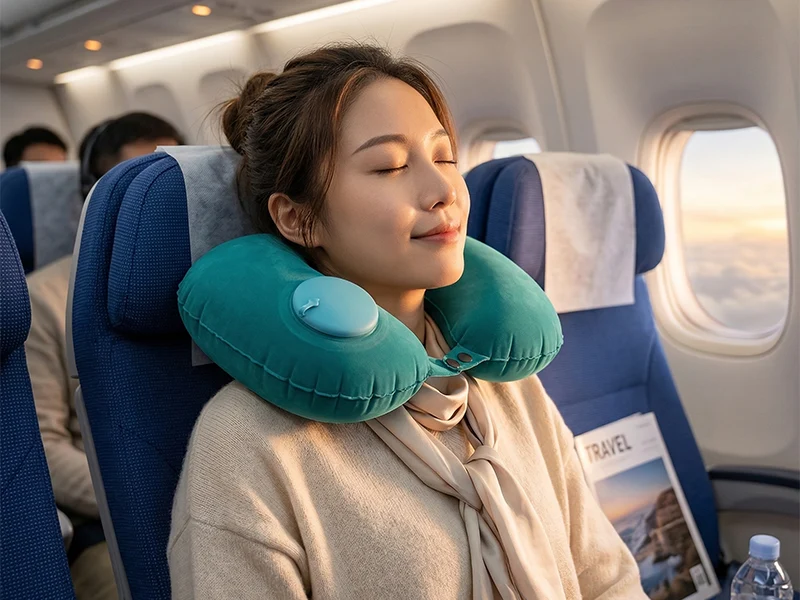 按壓式旅行充氣枕
