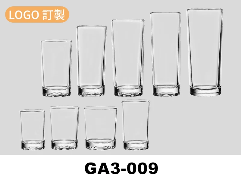 多尺寸客製化直身玻璃杯-110/150/160/210/230/280/290/390ml