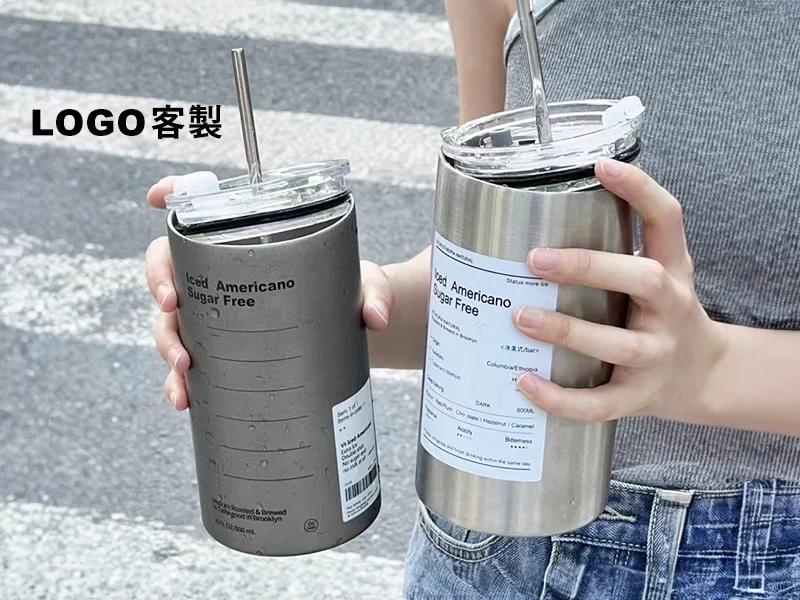  304不鏽鋼寬口雙飲式隨行杯-380ml / 600ml